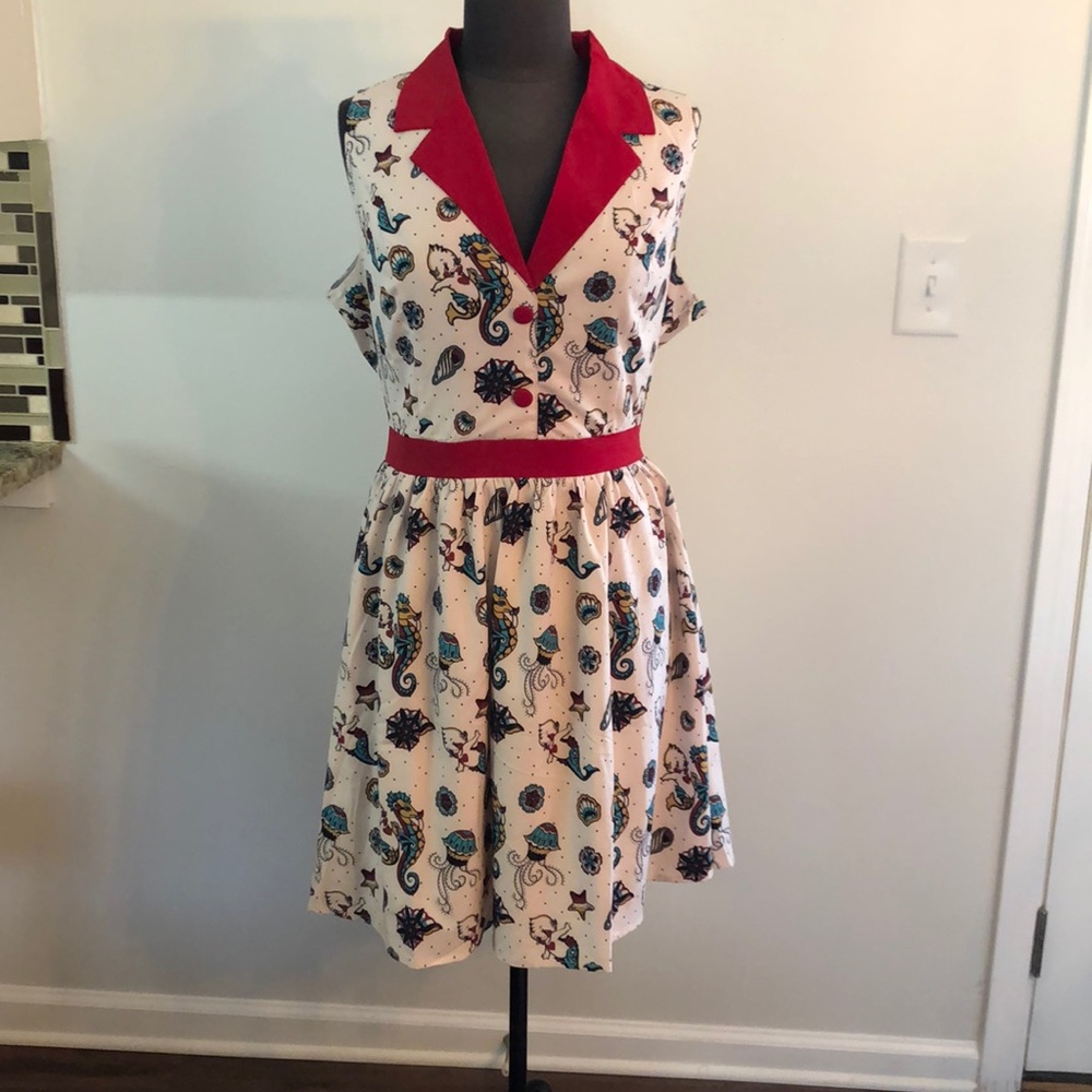 Sourpuss Seahorse Kewpie June Dress